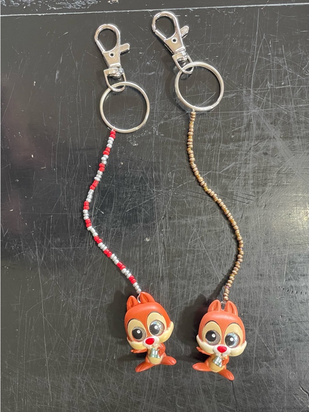Disney Doorable Chipmunk Bead Keychain - Set of 2